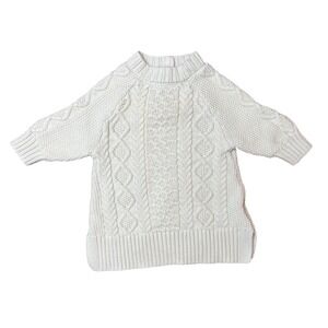 Baby Girls Cream Cable Knit Sweater Dress 3-6 Months Gap Long Sleeve Fisherman